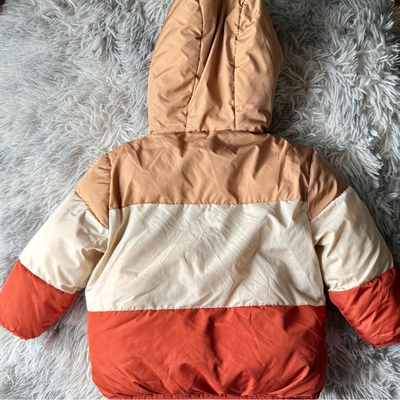 Swiss Tech Kids Colorblock Jacket - Tan, Cream, and Orange - Picture 4 of 7